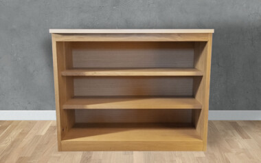 Meuble de Salle de Bain en chêne massif avec plateau blanc laqué Création meuble salle de bain en bois massif