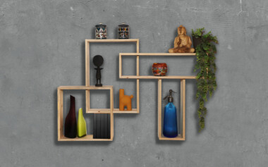 etagere-bois-palette-recycle-decor1 Étagère 3D en bois de palette recyclé transformé