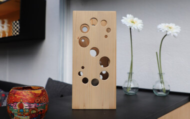 Lampe à poser bois recyclé motif ajouré Stellar Lampe à poser, luminaire déco, bois recyclé