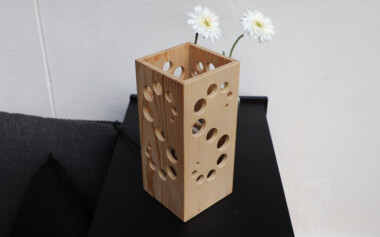 Lampe à poser bois recyclé motif ajouré Stellar Lampe à poser, luminaire déco, bois recyclé