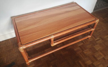 Plateau table basse en acacia pour remplacement plateau de verre Remplacement d'un plateau de table en acacia